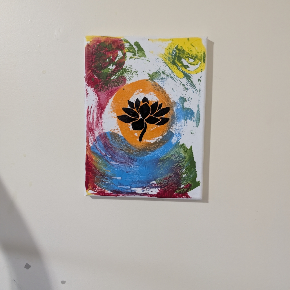 Colorful Abstract Shell Canvas Art - Picture 4 of 4